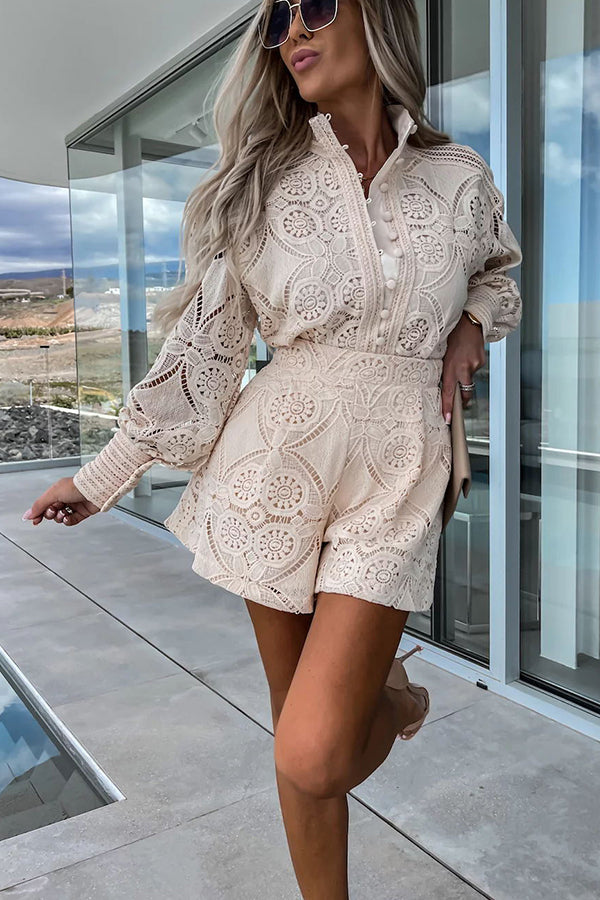 Glamora™ | Crochet Shorts Set