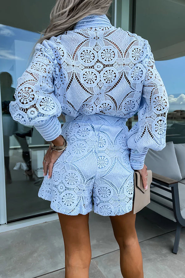 Glamora™ | Crochet Shorts Set