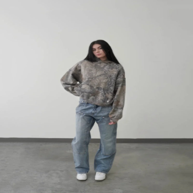 Printed Oversized Sweater