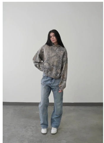Printed Oversized Sweater