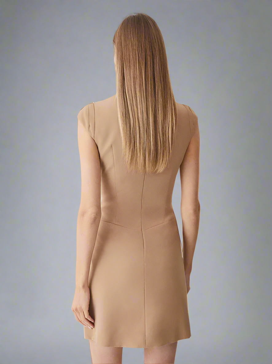 Glamora™ | Patchwork Pleated Dress