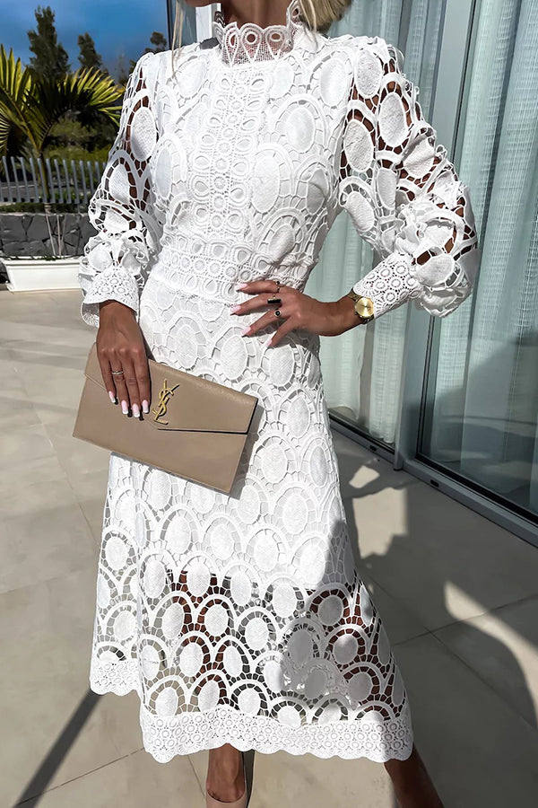 Glamora™ | Corchet Lantern Dress