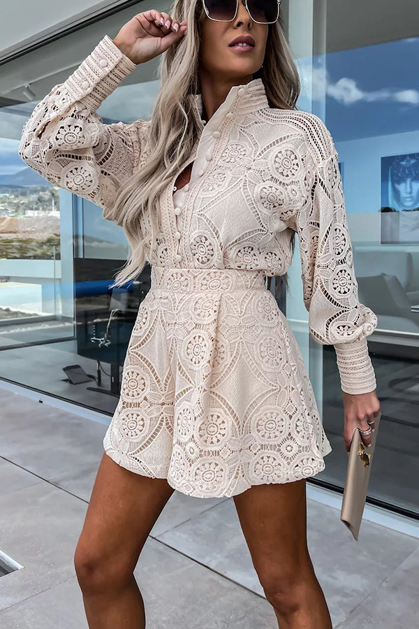 Glamora™ | Crochet Shorts Set