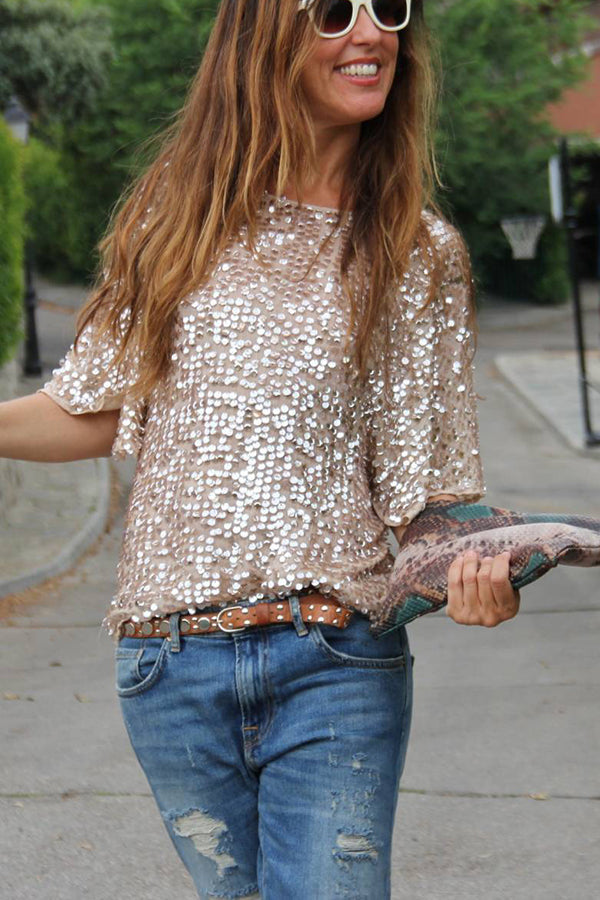 Glamora™ | Sequin T-Shirt