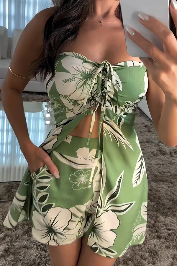Glamora™ | Floral Shorts Set