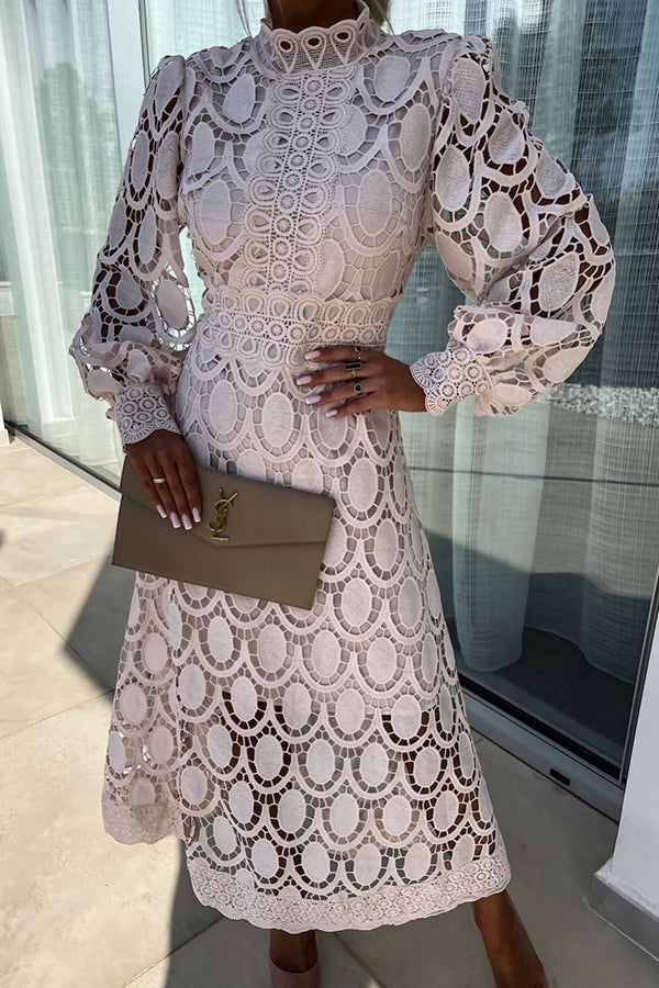 Glamora™ | Corchet Lantern Dress