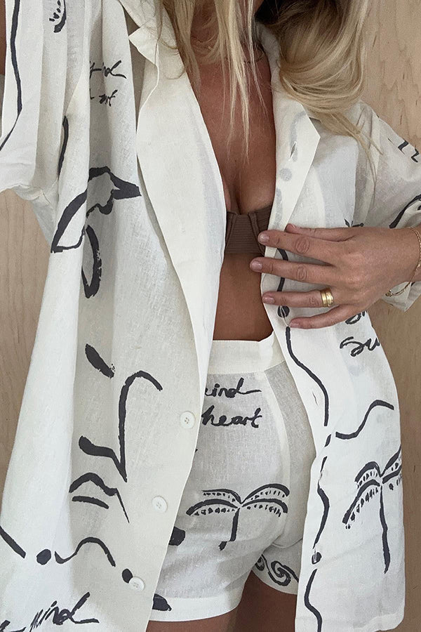 Glamora™ | Linen Shorts Set