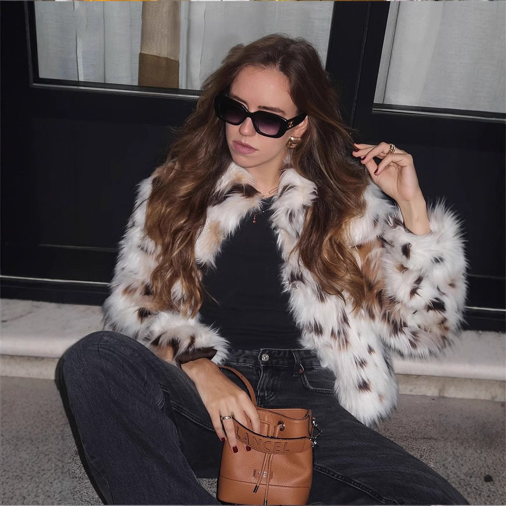 Leopard Fluffy Coat