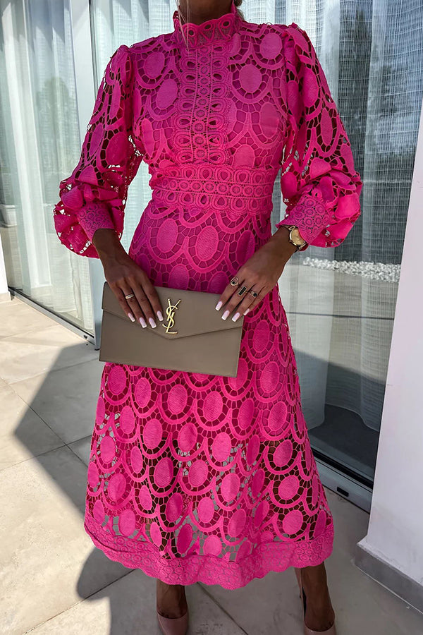 Glamora™ | Corchet Lantern Dress